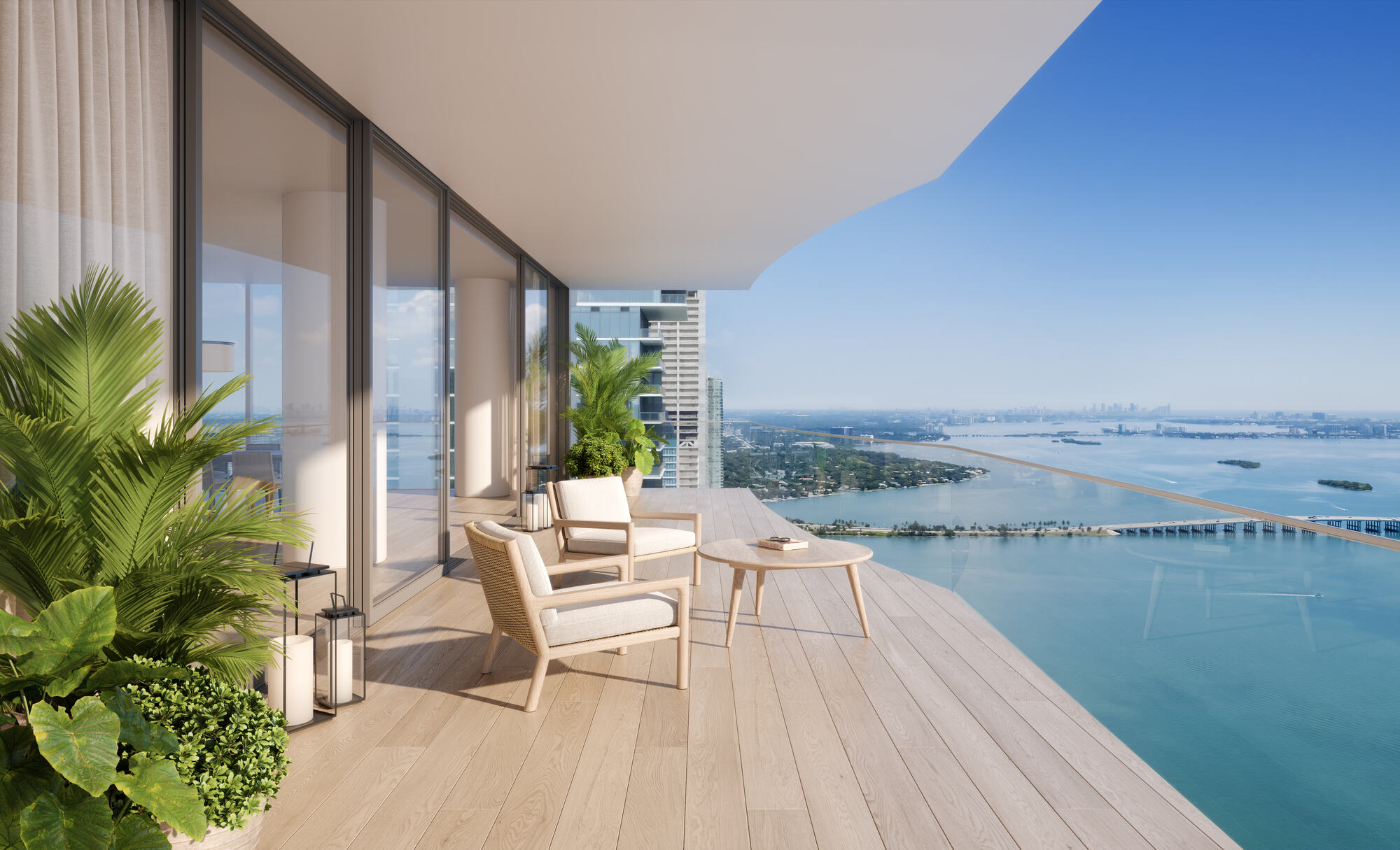 North terrace view, EDITION Residences Miami Edgewater